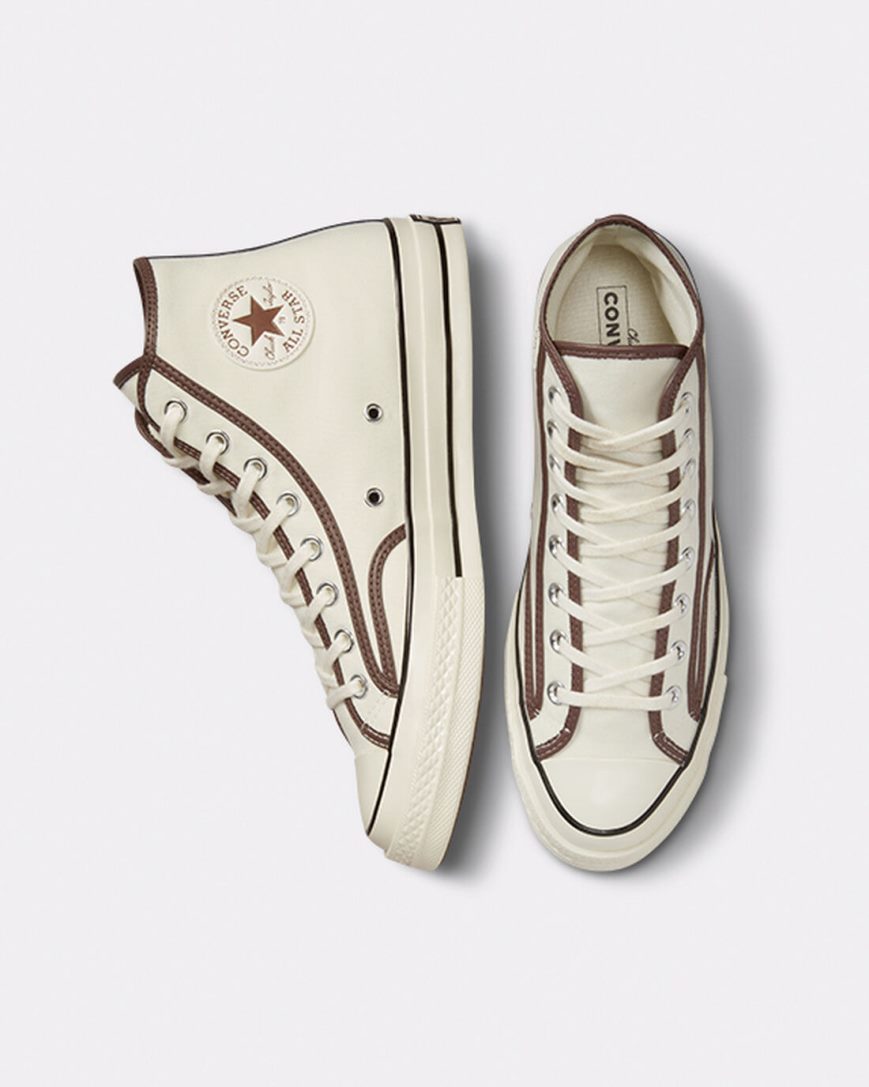 Tenisi Inalti Dama Converse Chuck 70 Heavyweight Panza Bej Maro | RO 13QKOV375